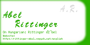 abel rittinger business card
